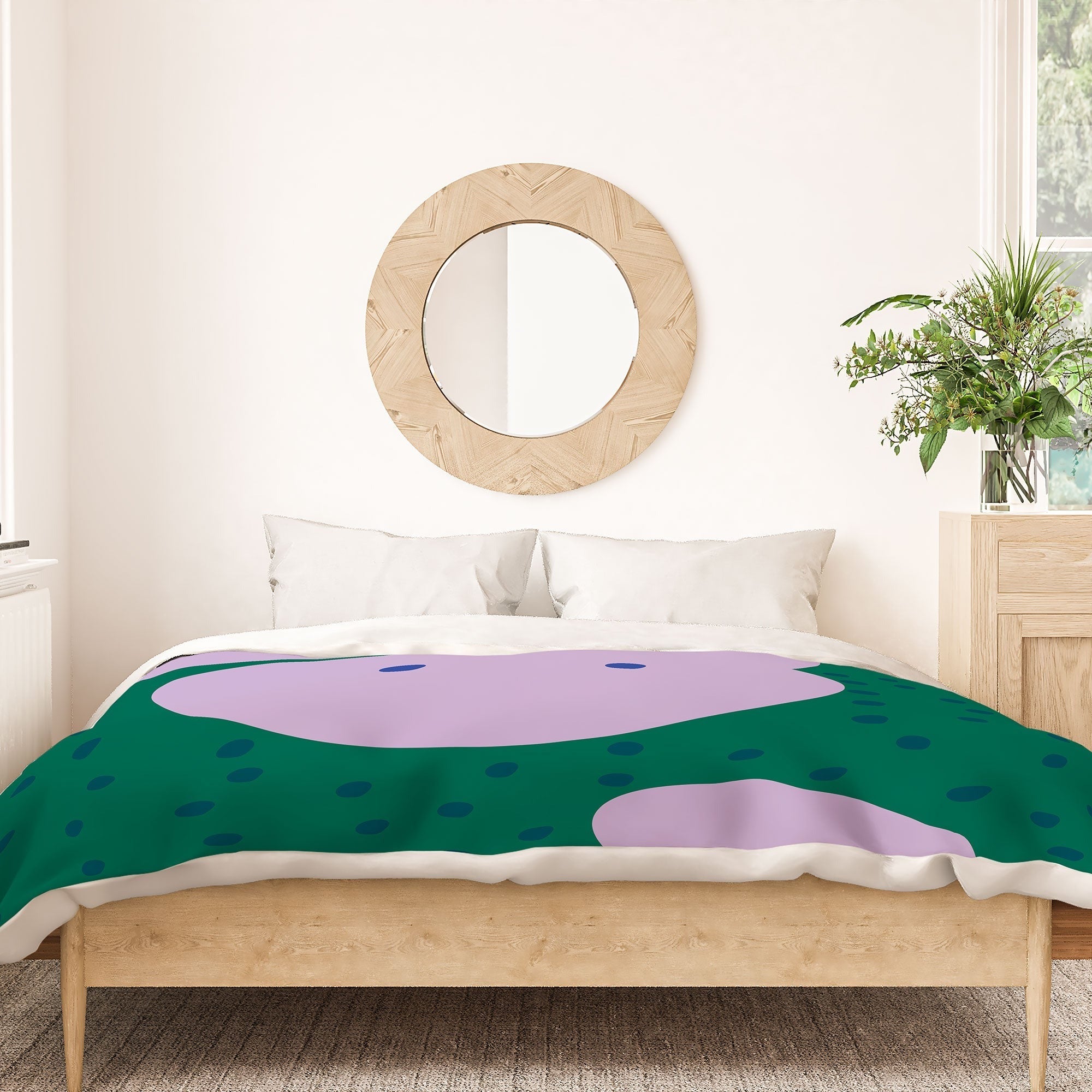 Camilla Foss Pebbles and Rabbit Duvet Cover