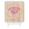 Little Om Zodiac Sign Taurus Shower Curtain