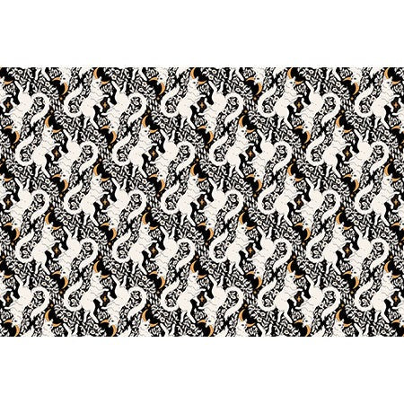 Avenie Celestial Cats Gold Wall Mural
