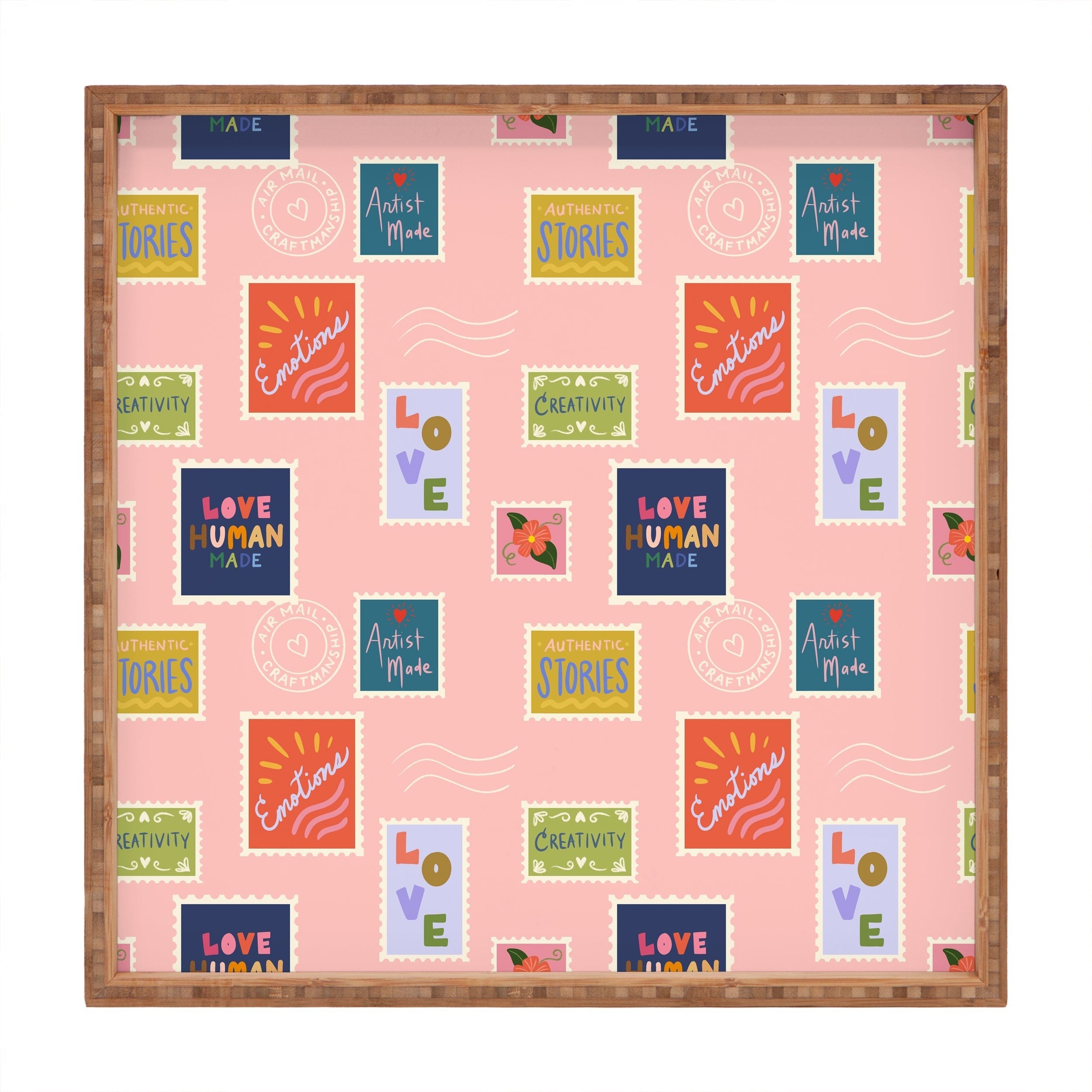 Design by Spark Love Human Made Stamps Square Tray