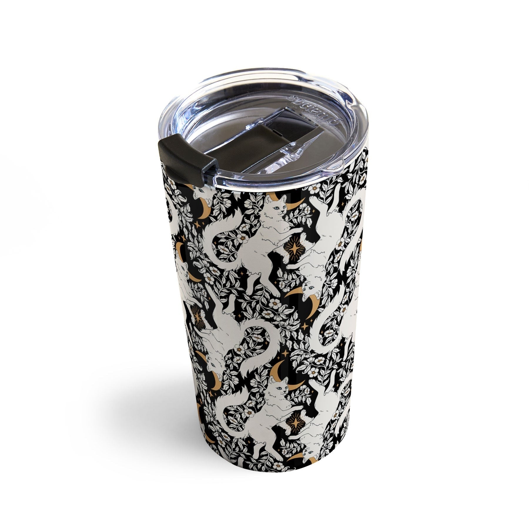 Avenie Celestial Cats Gold Travel Mug