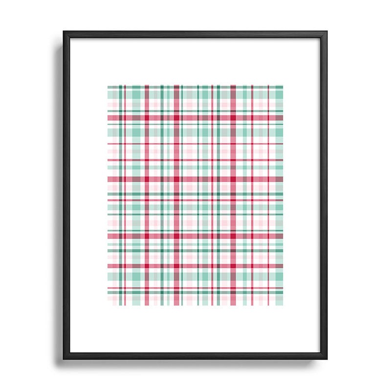 Lisa Argyropoulos Merry Vintage Plaid Metal Framed Art Print