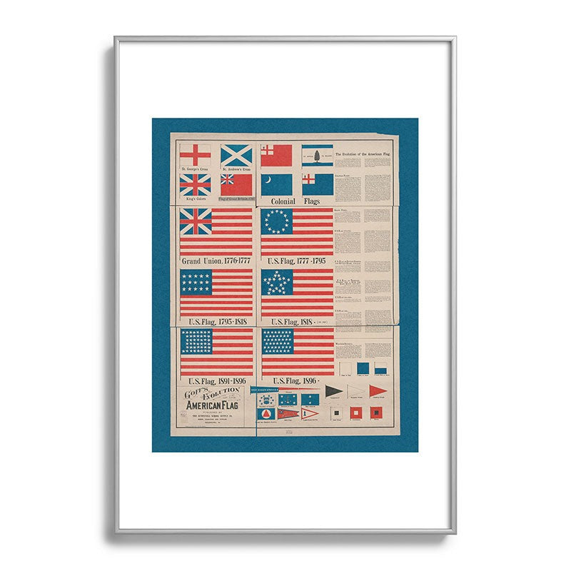 DENY Designs Goff s Evolution of the American Flag Metal Framed Art Print
