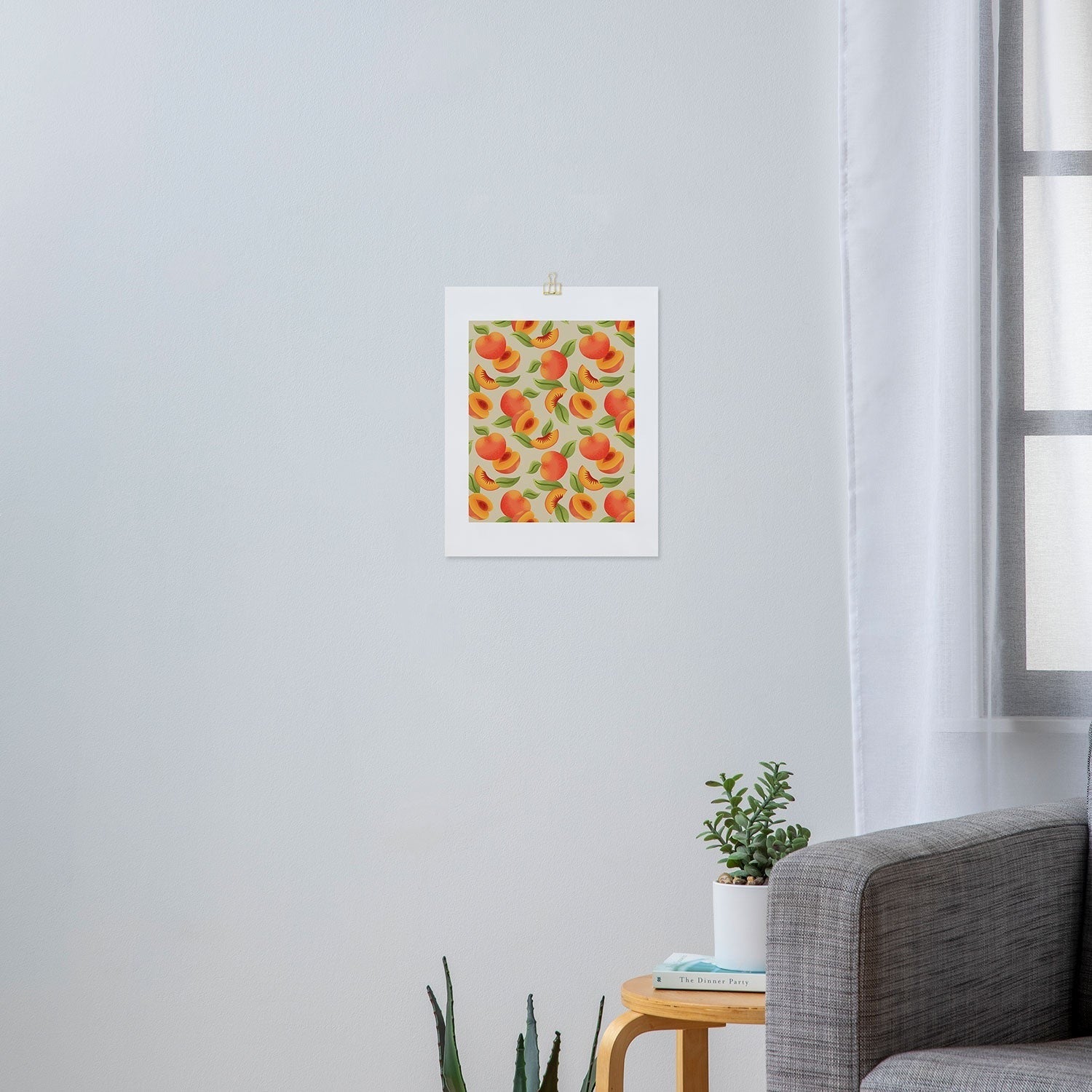 Jessica Molina Peach Pattern Art Print