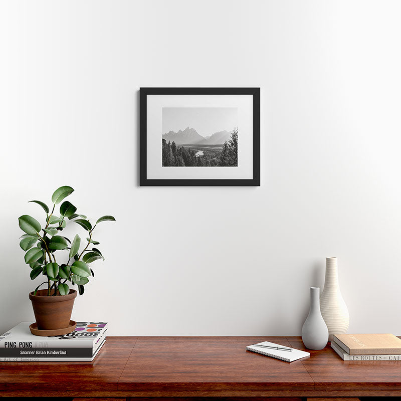 In This Instance Photography Grand Tetons Snake River Sunset Framed Art Print
