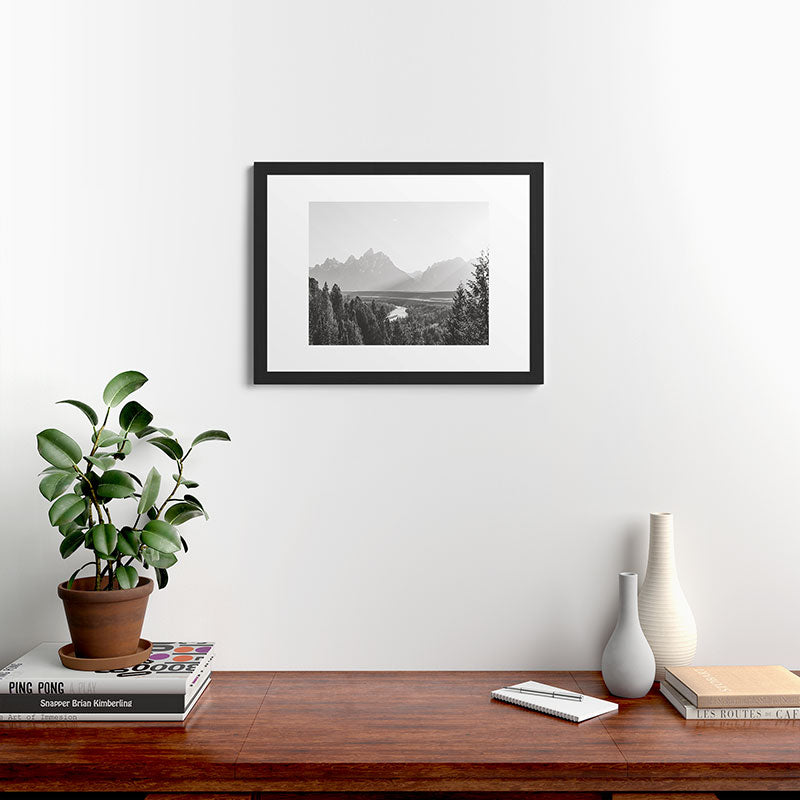 In This Instance Photography Grand Tetons Snake River Sunset Framed Art Print