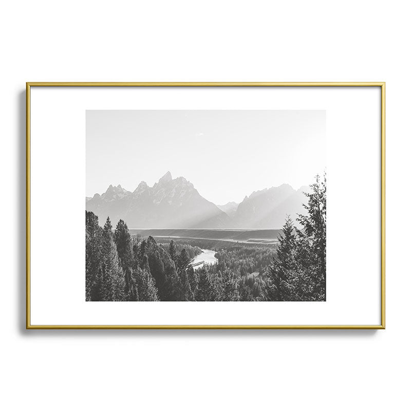 In This Instance Photography Grand Tetons Snake River Sunset Metal Framed Art Print