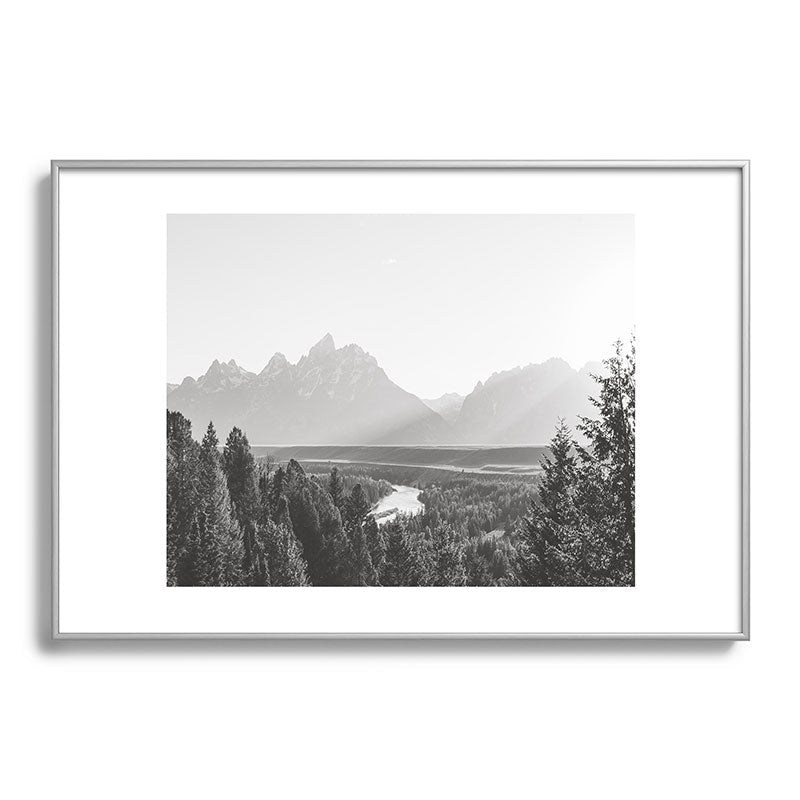 In This Instance Photography Grand Tetons Snake River Sunset Metal Framed Art Print
