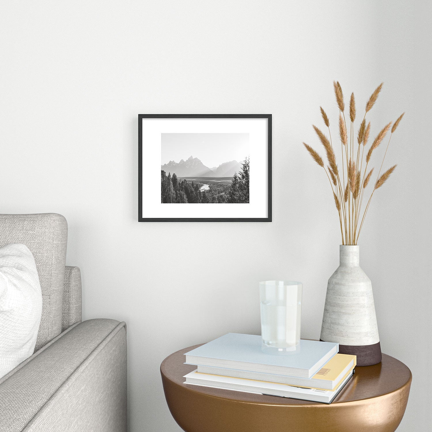In This Instance Photography Grand Tetons Snake River Sunset Metal Framed Art Print