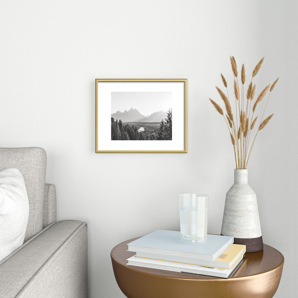 In This Instance Photography Grand Tetons Snake River Sunset Metal Framed Art Print