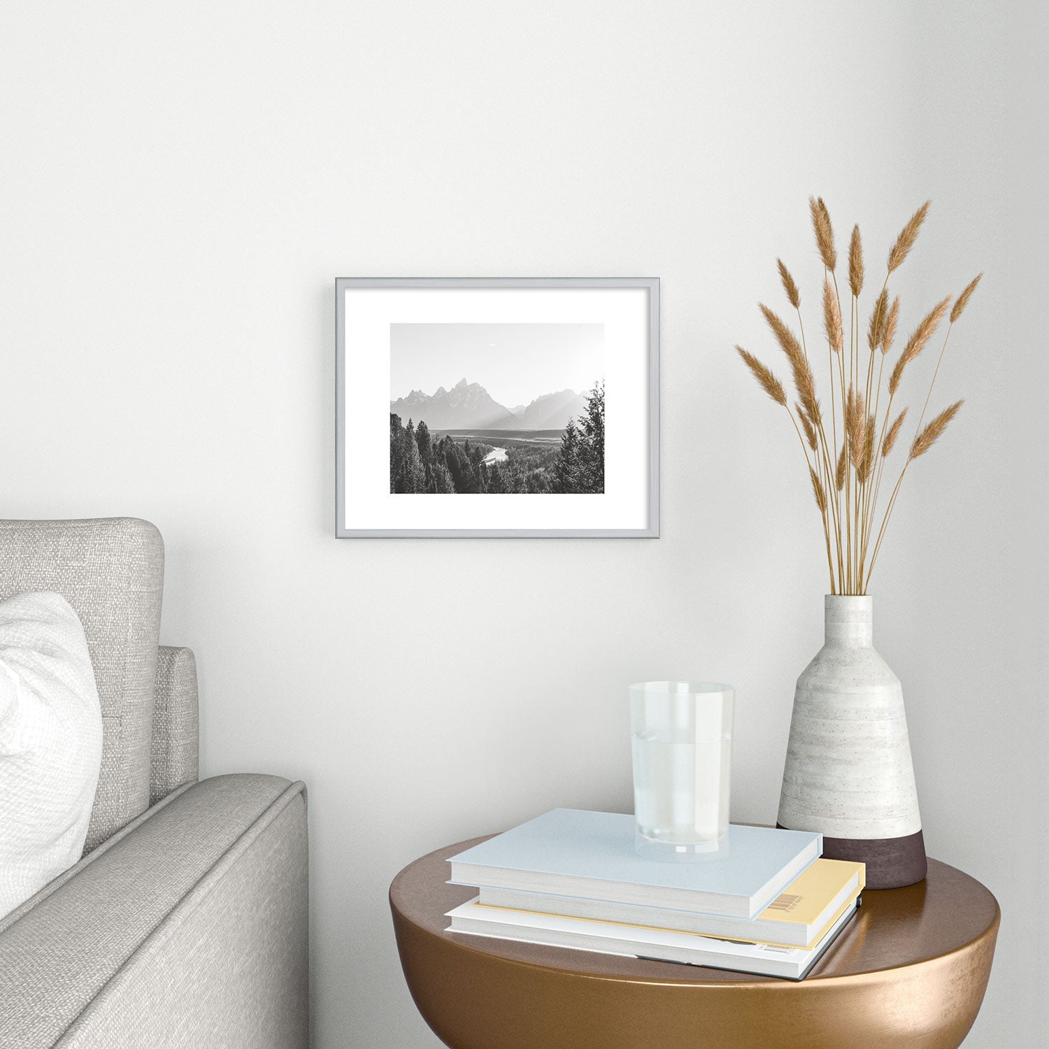 In This Instance Photography Grand Tetons Snake River Sunset Metal Framed Art Print