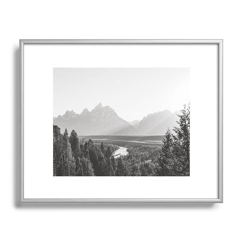 In This Instance Photography Grand Tetons Snake River Sunset Metal Framed Art Print