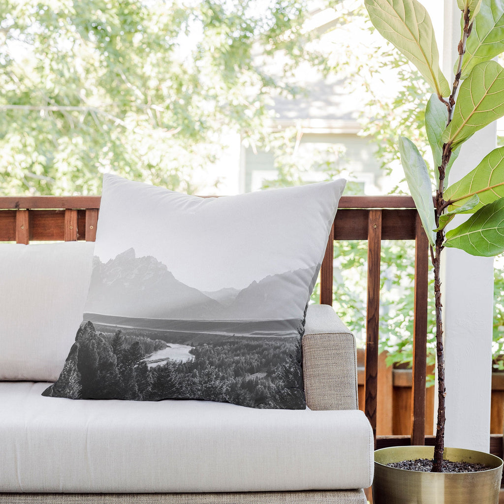 In This Instance Photography Grand Tetons Snake River Sunset Outdoor Throw Pillow