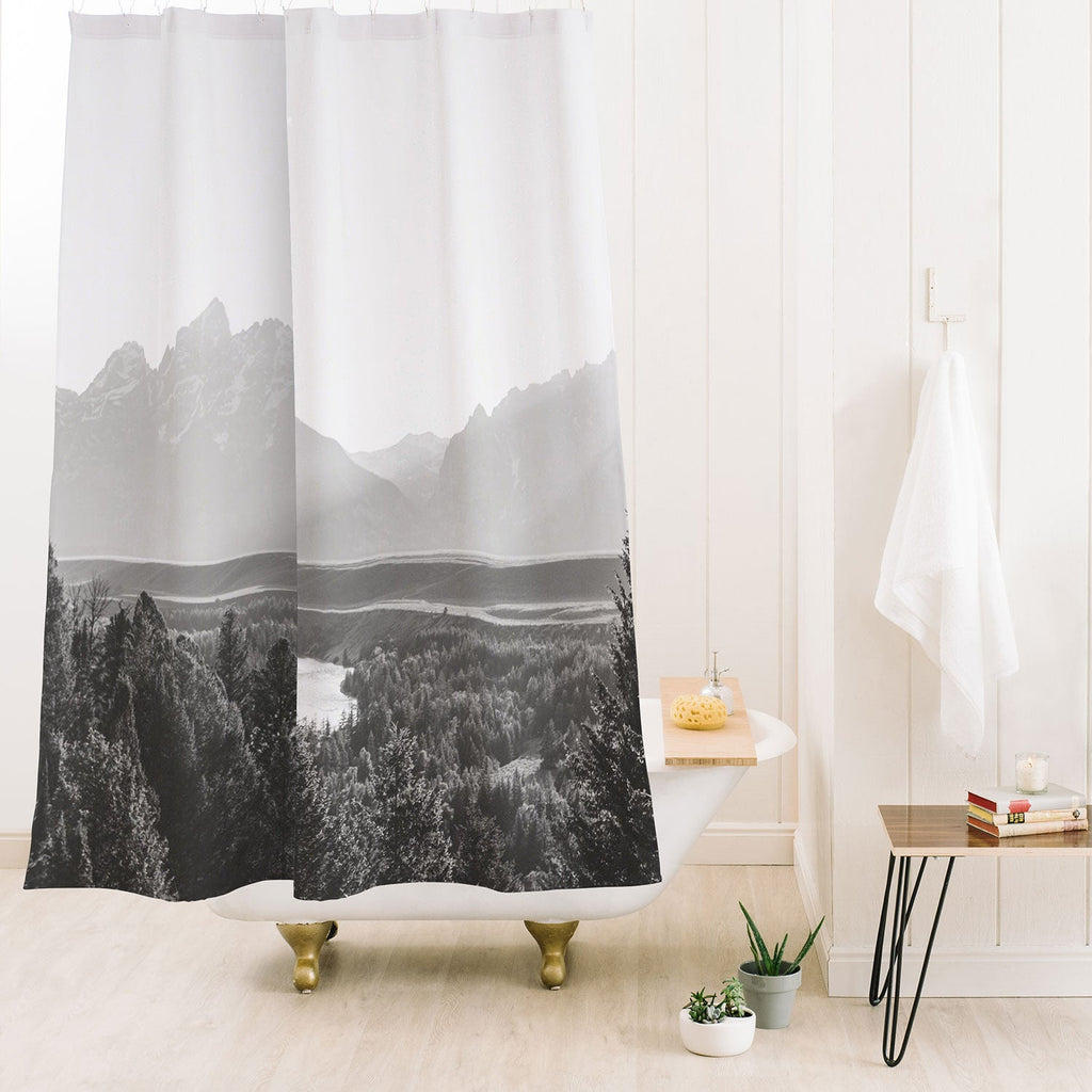 In This Instance Photography Grand Tetons Snake River Sunset Shower Curtain