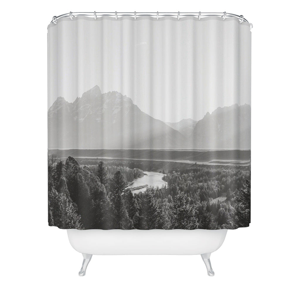 In This Instance Photography Grand Tetons Snake River Sunset Shower Curtain