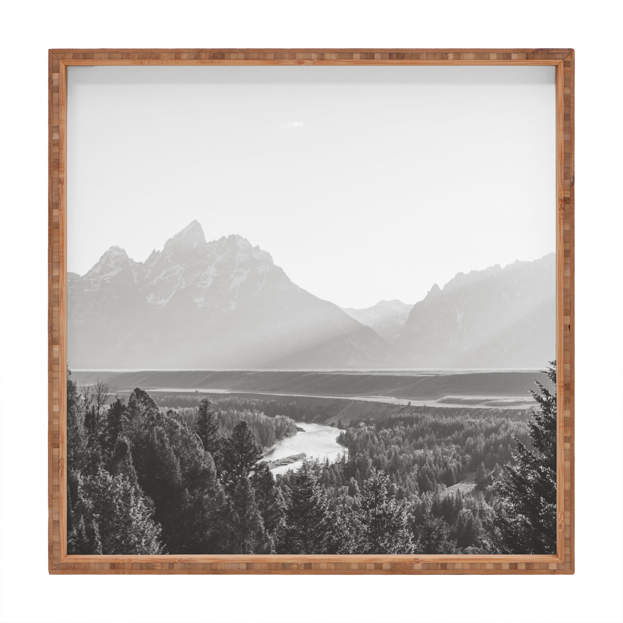 In This Instance Photography Grand Tetons Snake River Sunset Square Tray