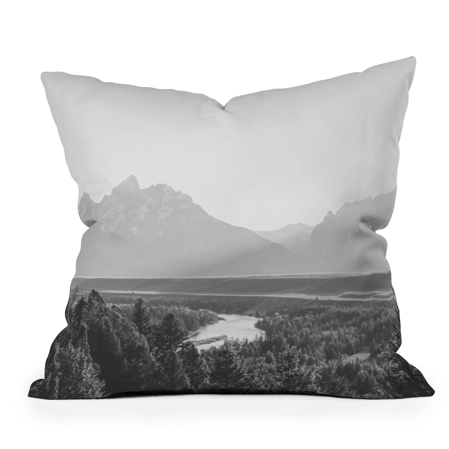 In This Instance Photography Grand Tetons Snake River Sunset Outdoor Throw Pillow
