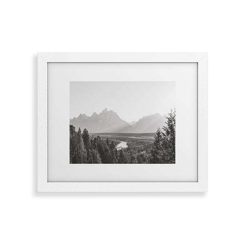 In This Instance Photography Grand Tetons Snake River Sunset Framed Art Print