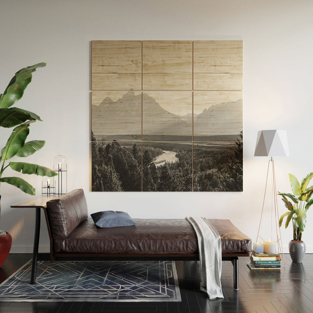 In This Instance Photography Grand Tetons Snake River Sunset Wood Wall Mural