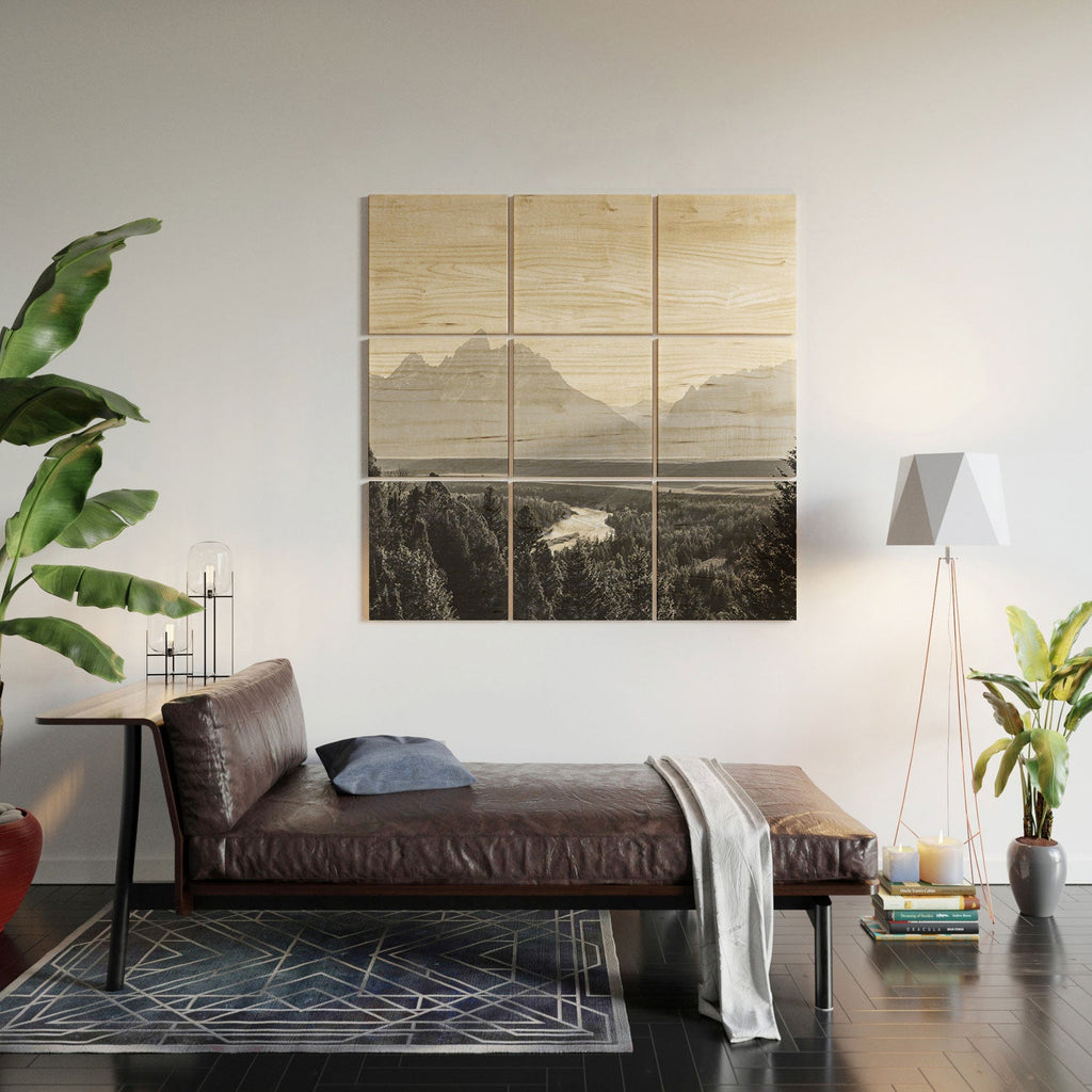In This Instance Photography Grand Tetons Snake River Sunset Wood Wall Mural