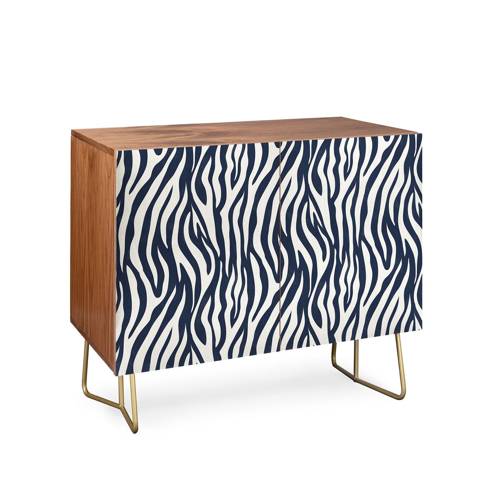 Avenie BR Navy Tiger Stripes Credenza