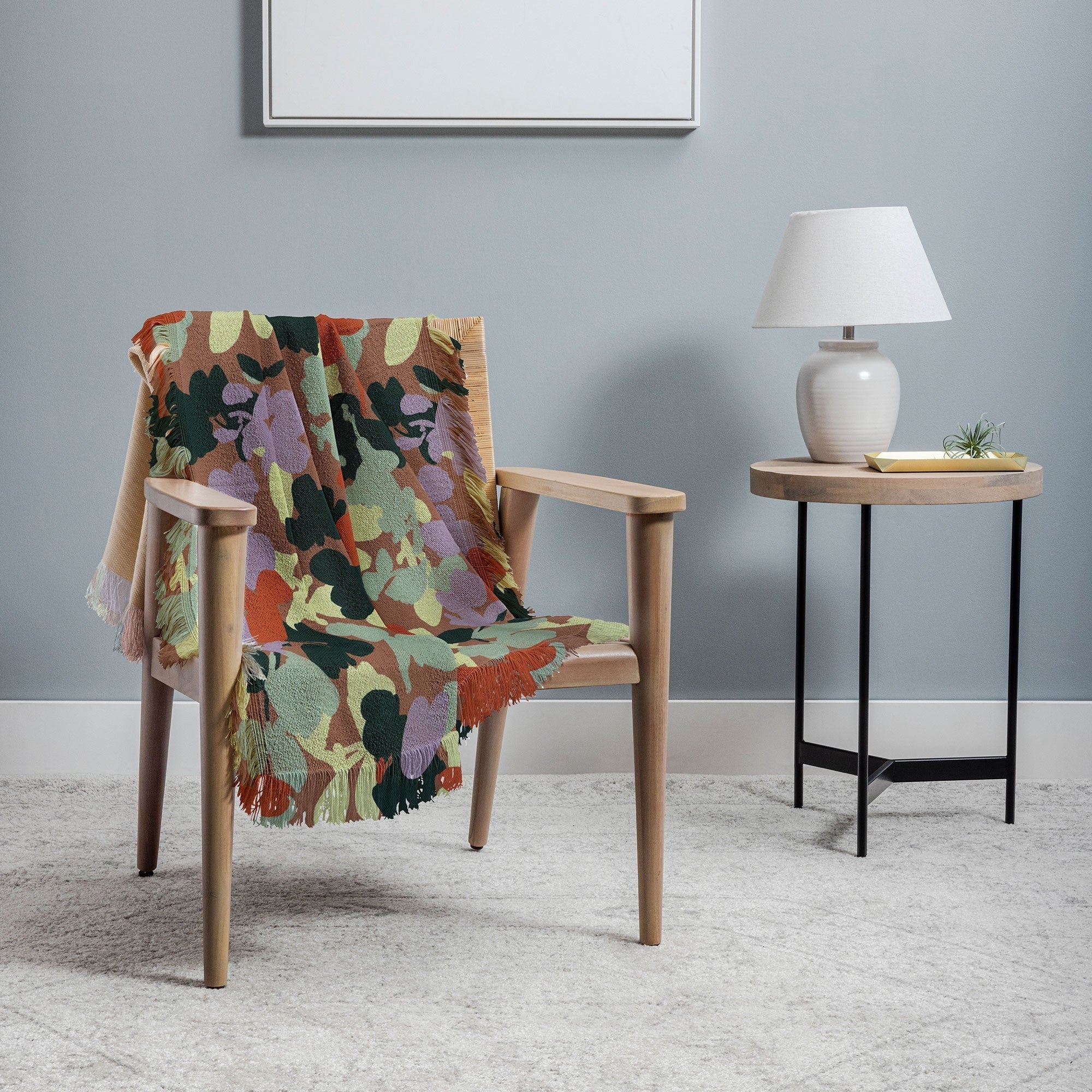 Marta Barragan Camarasa Retro Bloom Medley Throw Blanket