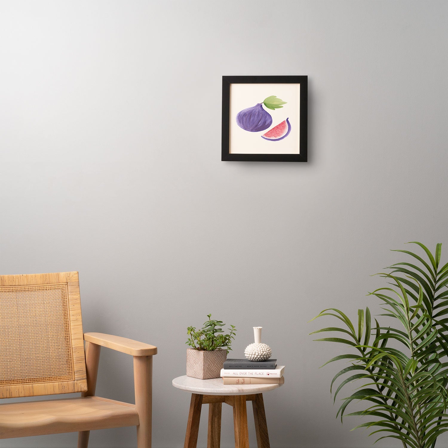 Intemporalis Fig Fruit Watercolor Painting Framed Wall Art