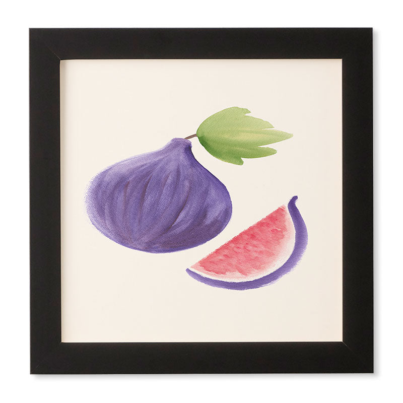 Intemporalis Fig Fruit Watercolor Painting Framed Wall Art