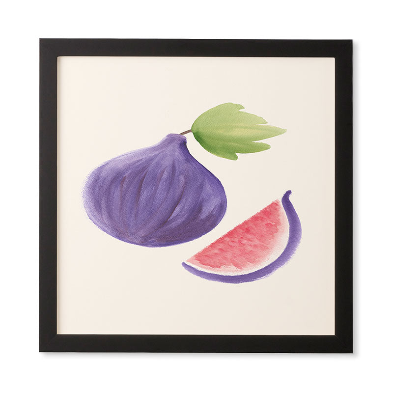 Intemporalis Fig Fruit Watercolor Painting Framed Wall Art