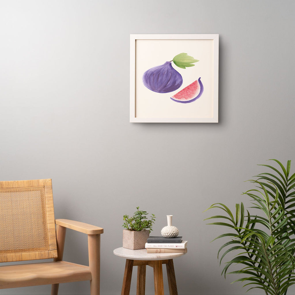 Intemporalis Fig Fruit Watercolor Painting Framed Wall Art