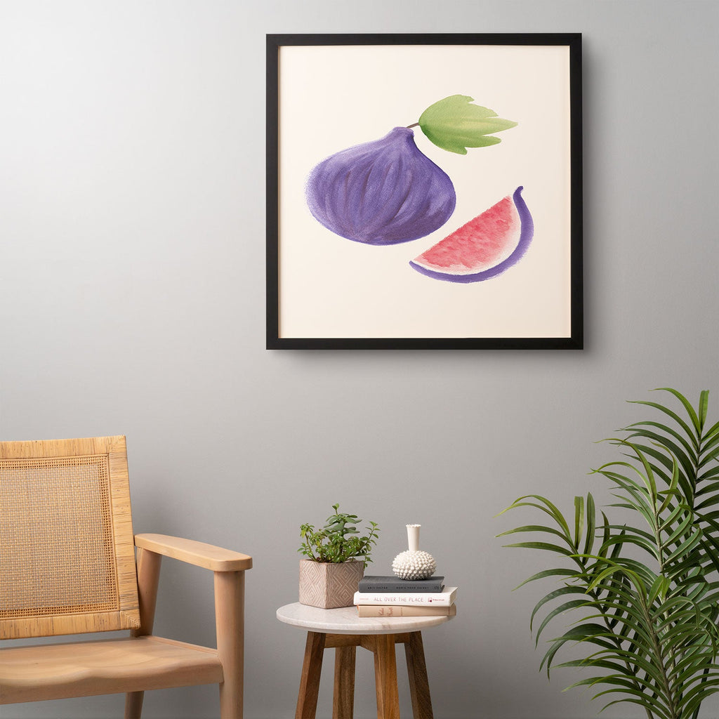 Intemporalis Fig Fruit Watercolor Painting Framed Wall Art