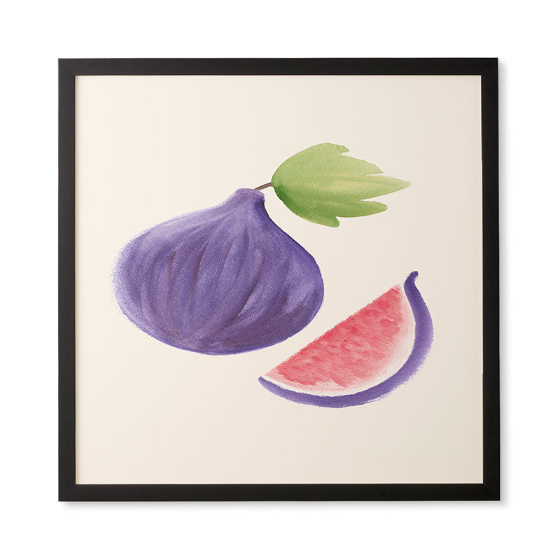 Intemporalis Fig Fruit Watercolor Painting Framed Wall Art