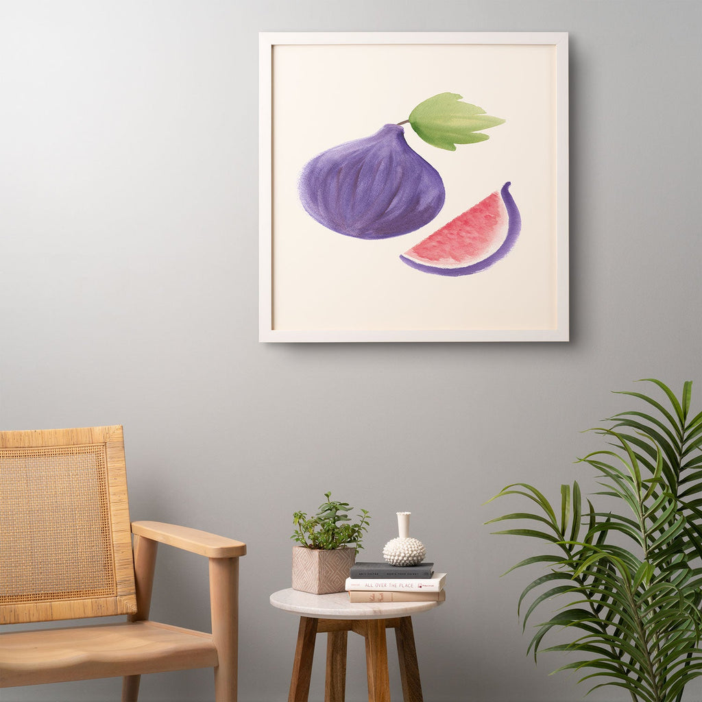 Intemporalis Fig Fruit Watercolor Painting Framed Wall Art
