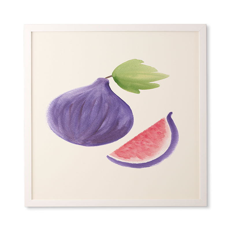 Intemporalis Fig Fruit Watercolor Painting Framed Wall Art