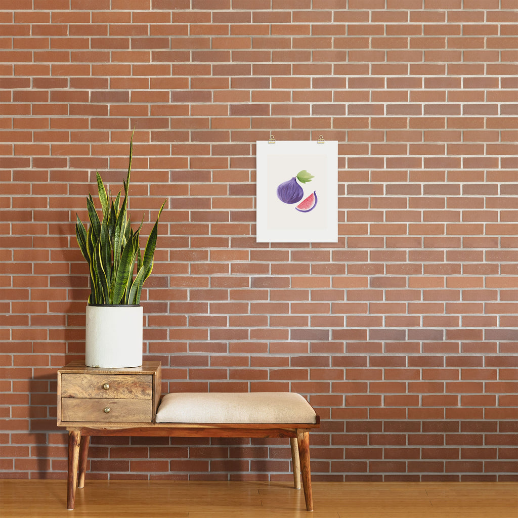 Intemporalis Fig Fruit Watercolor Painting Art Print