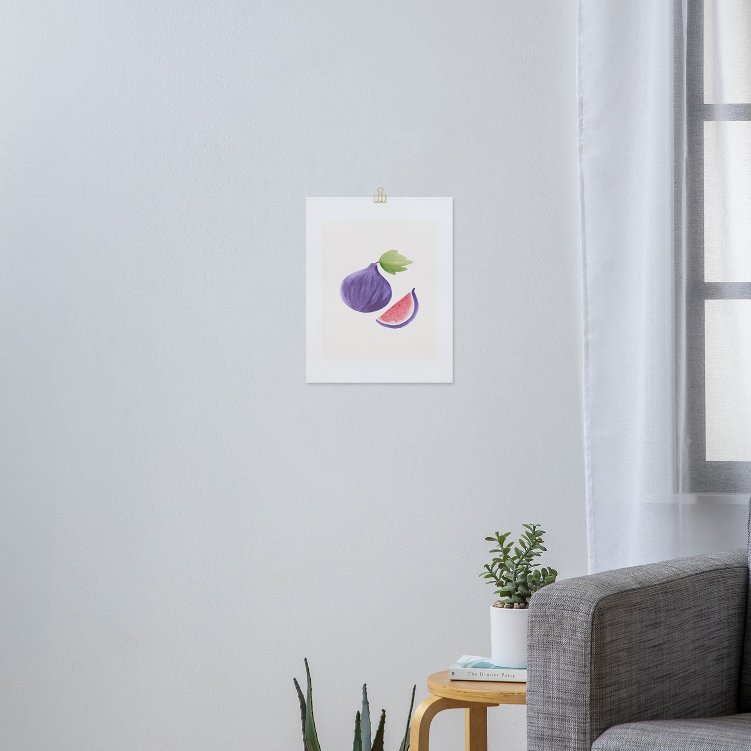 Intemporalis Fig Fruit Watercolor Painting Art Print