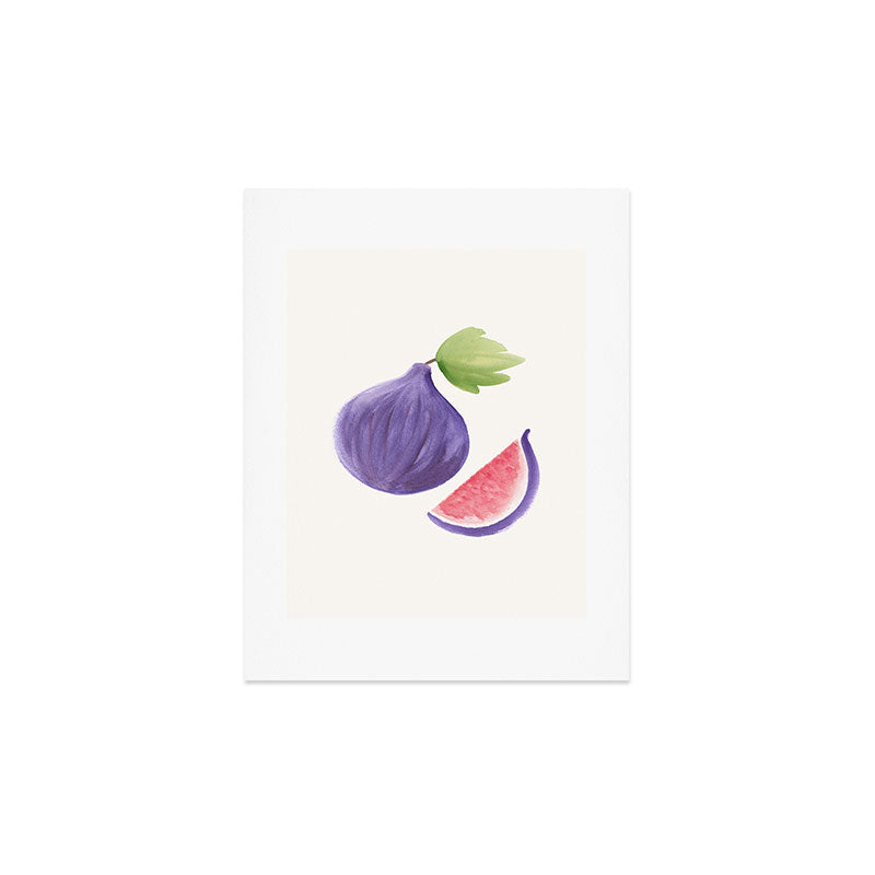 Intemporalis Fig Fruit Watercolor Painting Art Print