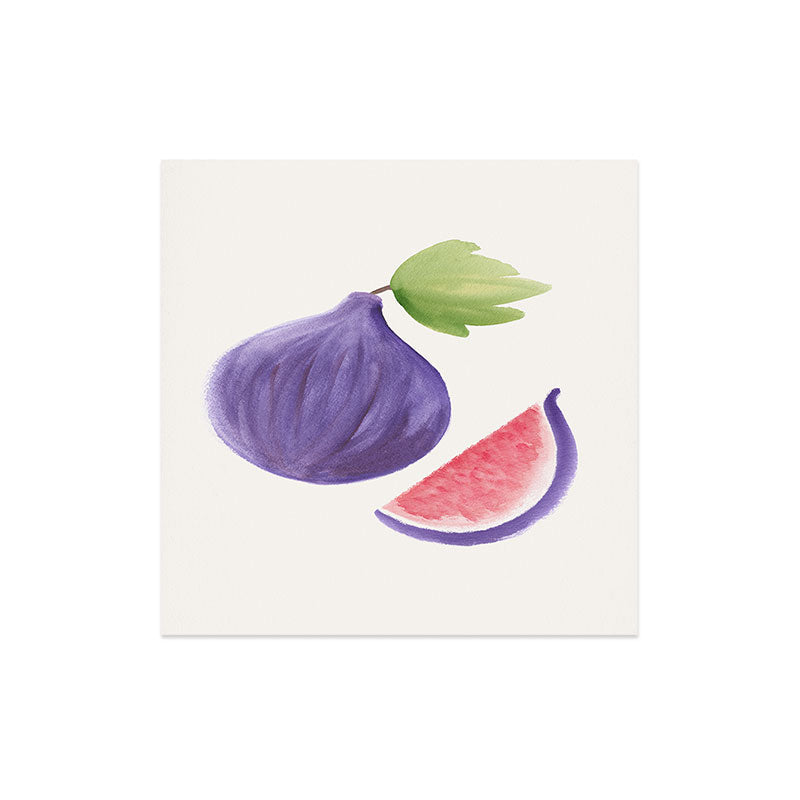 Intemporalis Fig Fruit Watercolor Painting Art Print