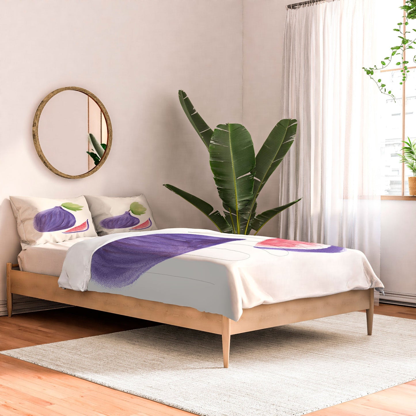 Intemporalis Fig Fruit Watercolor Painting Comforter