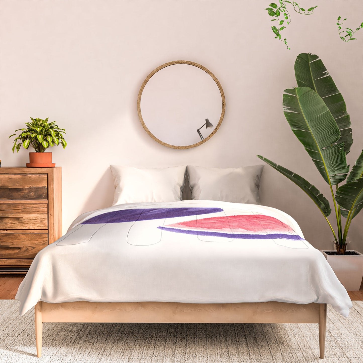 Intemporalis Fig Fruit Watercolor Painting Comforter