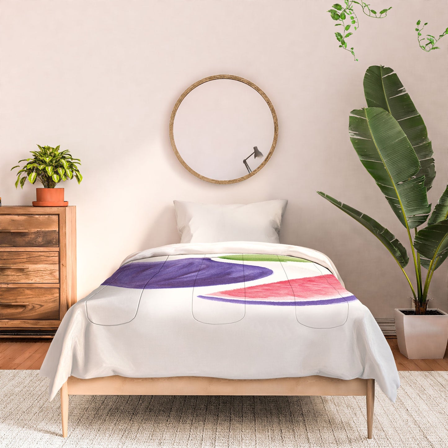 Intemporalis Fig Fruit Watercolor Painting Comforter