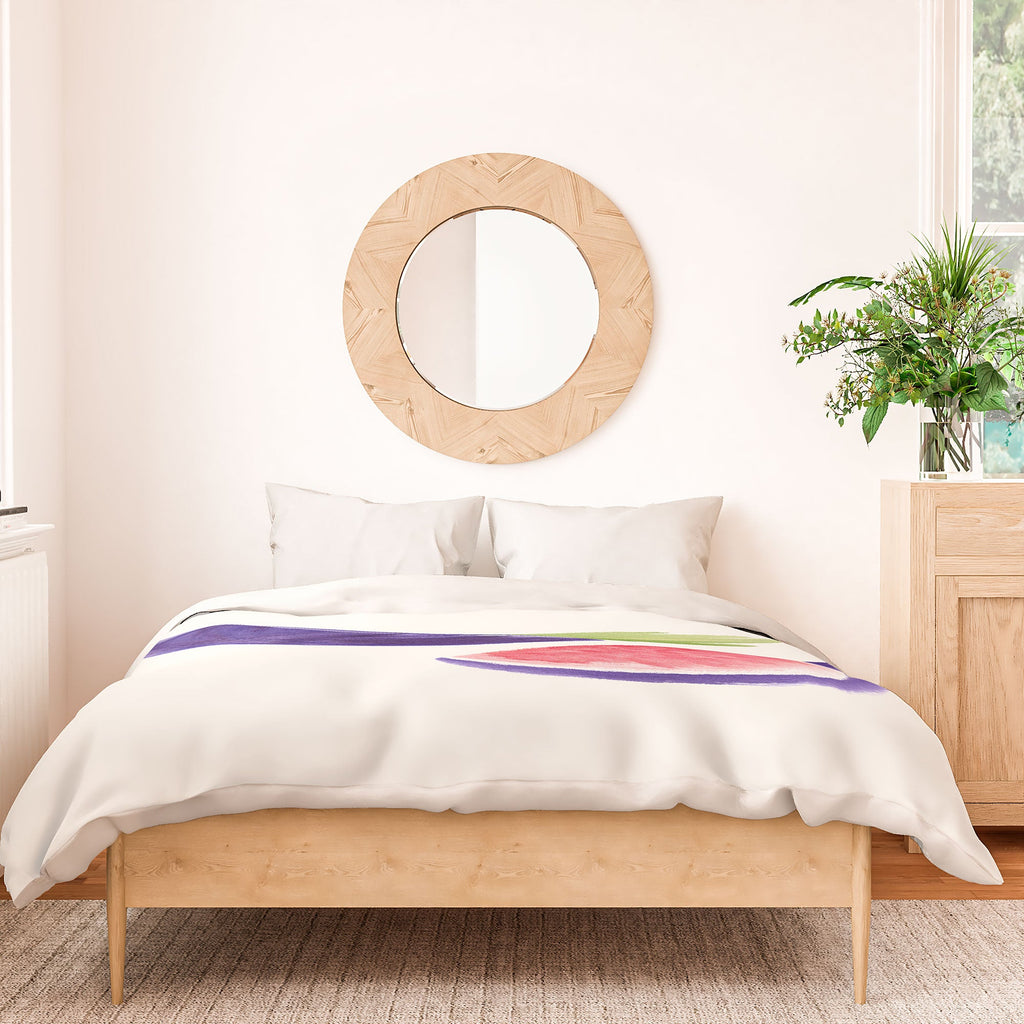 Intemporalis Fig Fruit Watercolor Painting Duvet Cover