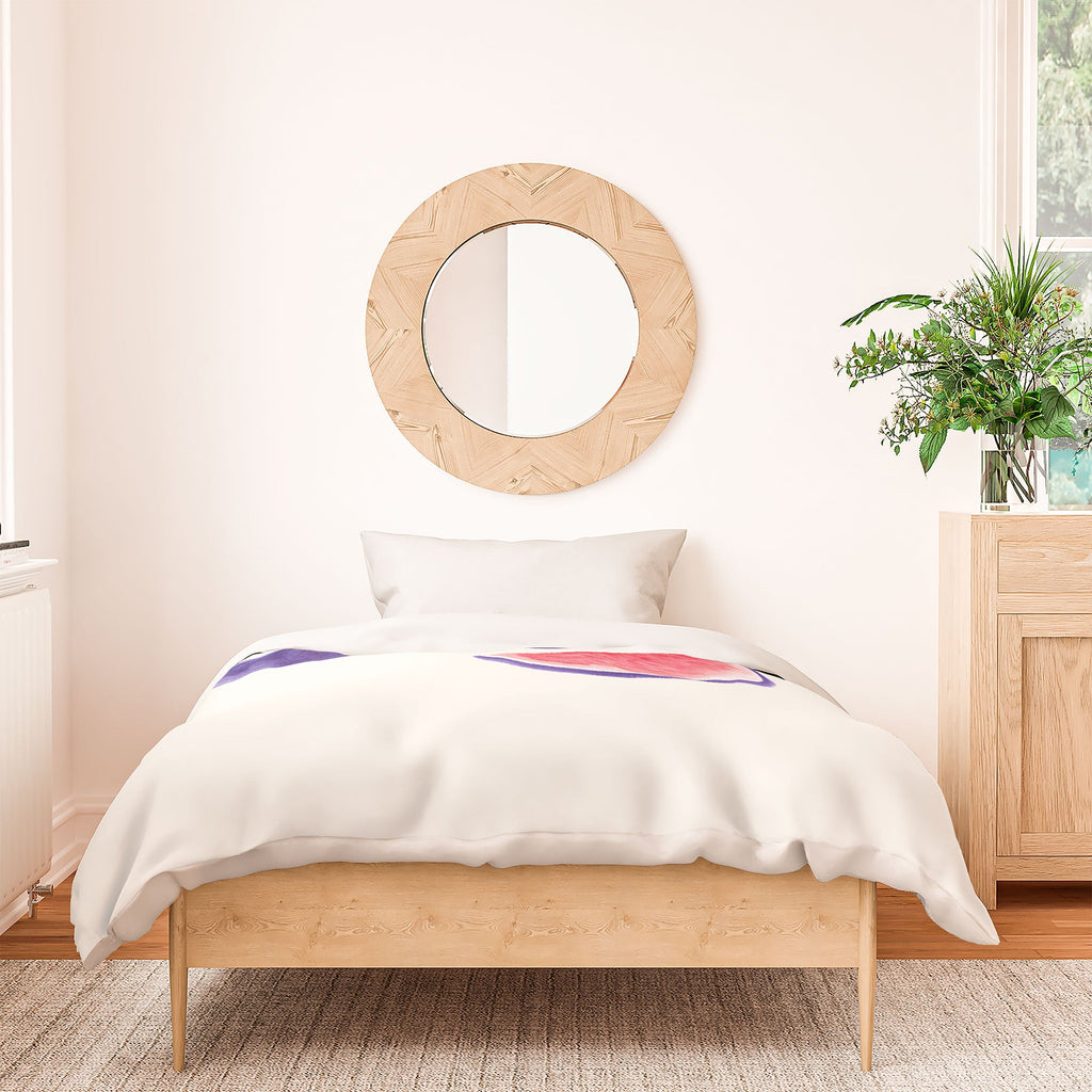 Intemporalis Fig Fruit Watercolor Painting Duvet Cover