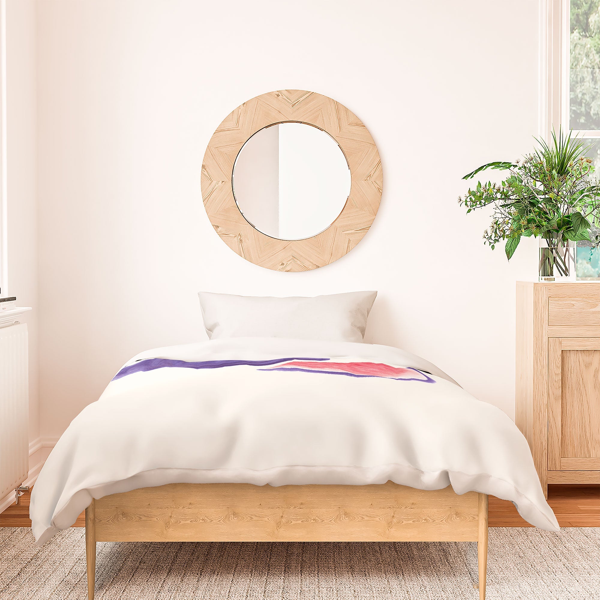 Intemporalis Fig Fruit Watercolor Painting Duvet Cover