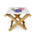 Intemporalis Fig Fruit Watercolor Painting Folding Stool