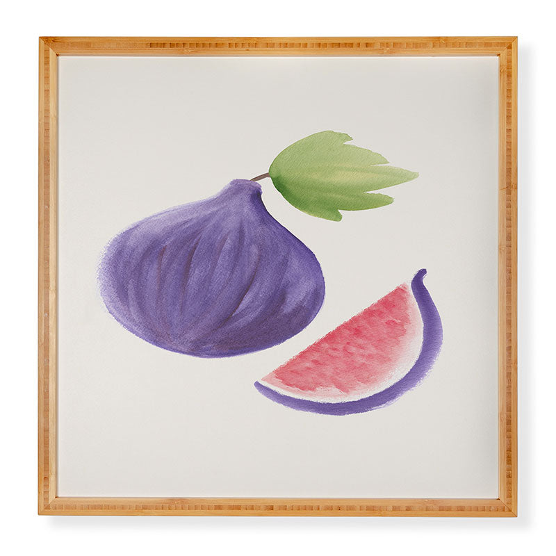 Intemporalis Fig Fruit Watercolor Painting Framed Wall Art