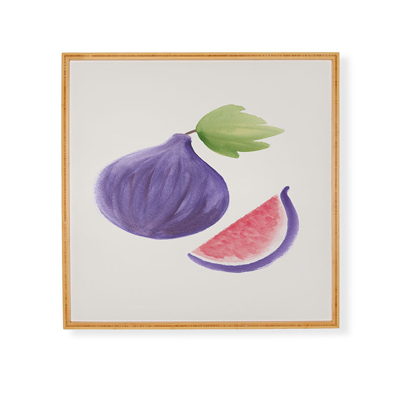 Intemporalis Fig Fruit Watercolor Painting Framed Wall Art
