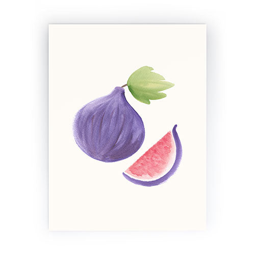 Intemporalis Fig Fruit Watercolor Painting Mini Art Print