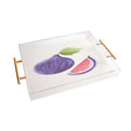 Intemporalis Fig Fruit Watercolor Painting Acrylic Tray