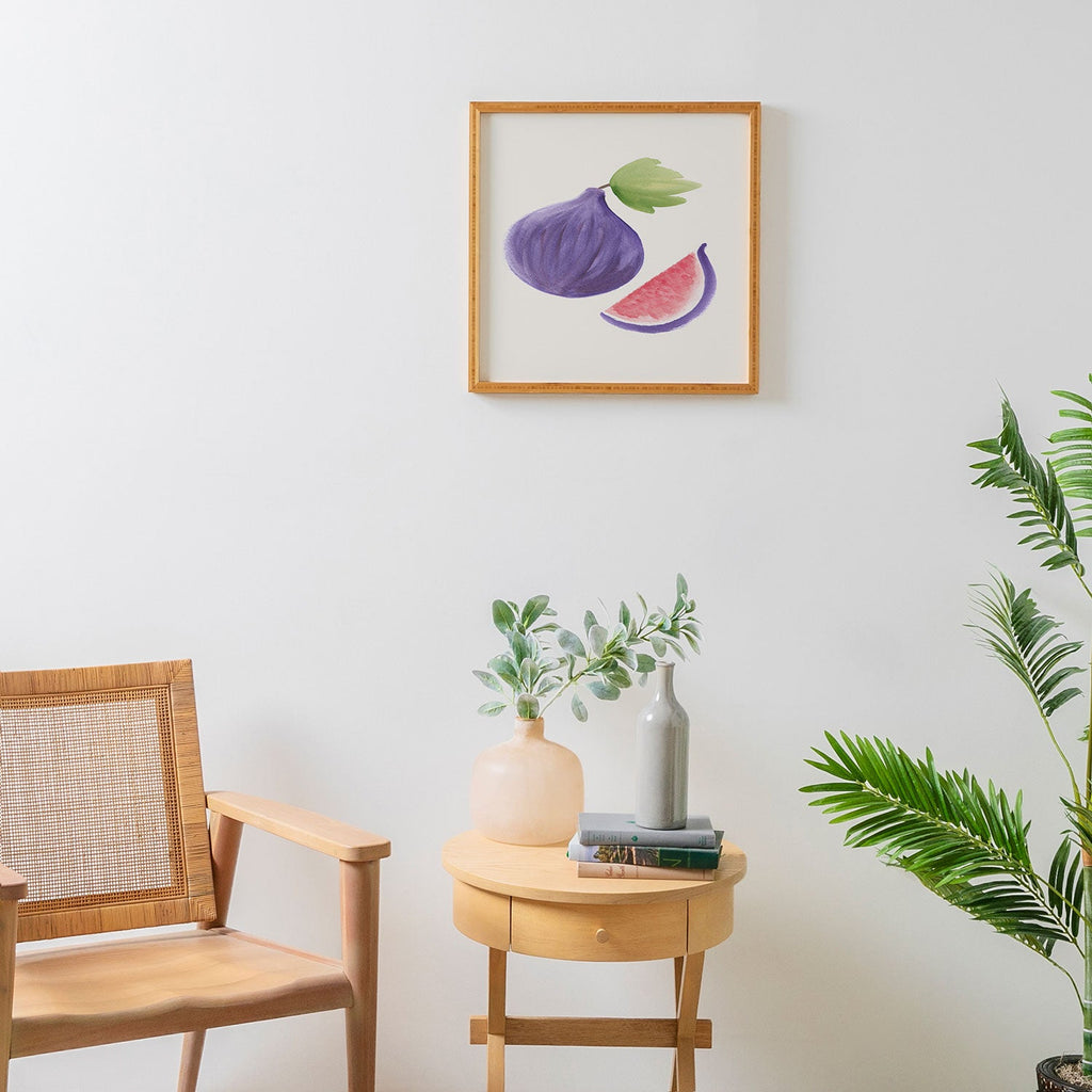 Intemporalis Fig Fruit Watercolor Painting Framed Wall Art